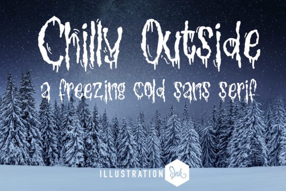 Chilly Outside: A Frosty Handwritten Font for Winter Craft Designs