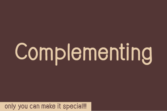 Complementing: A Natural Handwritten Font for Editorial Elegance
