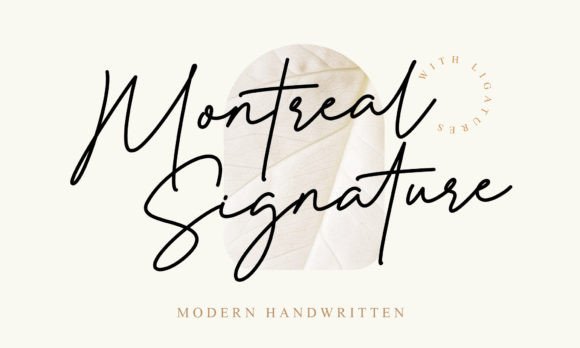 Montreal Signature: A Stylish Script Font for Business Branding
