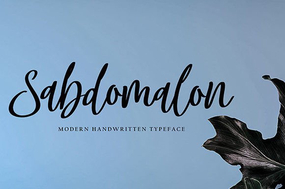 Sabdomalon: A Handwritten Script Font for Modern Web Design Projects