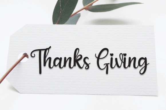 Thanks Giving: A Handwritten Font for Warm Editorial Design